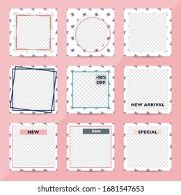 Banner layout design, collection of social media web banners.