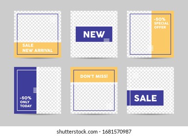 Banner layout design, collection of social media web banners.