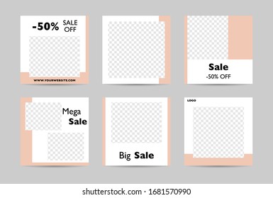Banner layout design, collection of social media web banners.