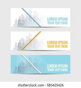 Banner Layout template. City Banner vector design. Urban banner cover background.