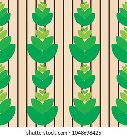 Banner Leaf Pattern Nature Seamless Flora Background Plant