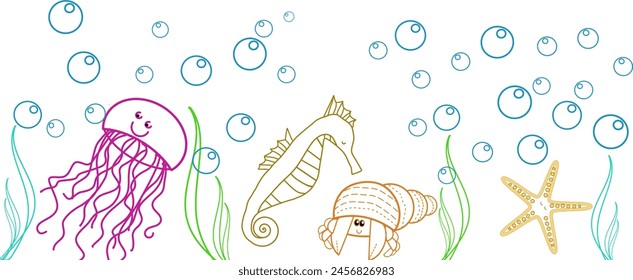 Banner life under the sea