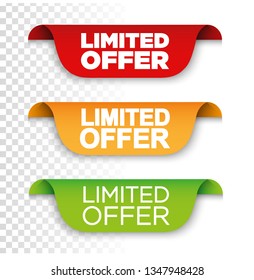 Banner Limited offer. Vector ribbon banner