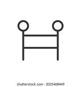 Banner line icon, sign or symbol. Premium pictogram in trendy outline style. Banner pixel perfect vector icon isolated on a white background.