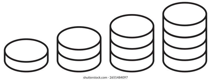 banner, lineal, sheet, icon sheet, software, white, computer, minimal, online, icon set, isolated, pictogram, website, editable, hdd, thin, background, cylinder, base, information system, storage, vec