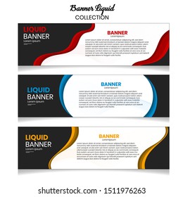 Banner Liquid Collection Template Vector