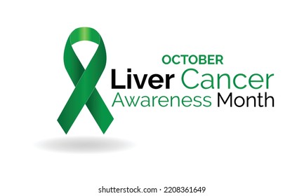 Banner with Liver Cancer Awareness month is observed every year in October, cancer can sometimes start in liver or spread from another organ.