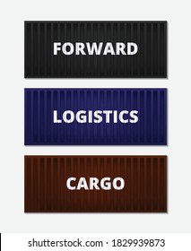 Banner logistics concept with Container