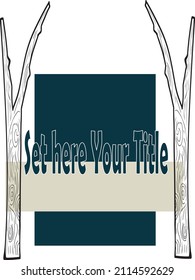 Banner oder Logo auf Blau und Beige