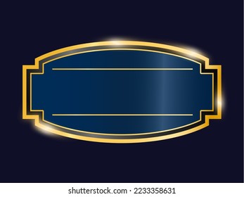 Banner marcos dorados de lujo ilustración vectorial de línea de lujo