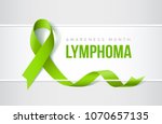 Banner with Lymphoma Awareness Realistic Ribbon. Design Template for Websites Magazines