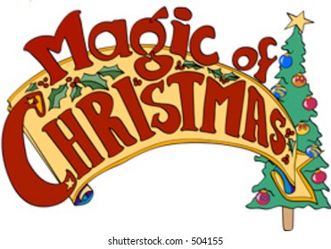 Banner Magic Christmas Stock Vector (Royalty Free) 504155  Shutterstock