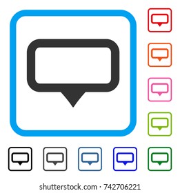 Banner Map Marker icon. Flat gray pictogram symbol in a light blue rounded rectangle. Black, gray, green, blue, red, orange color additional versions of Banner Map Marker vector.