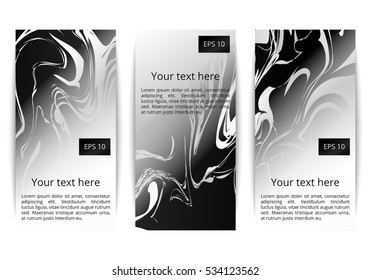 Banner marble illustration silver