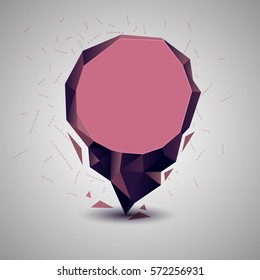 banner mark location in the form of stone. vector. shape of stone