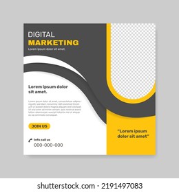 Banner marketing social media cover facebook post template.- Vector.