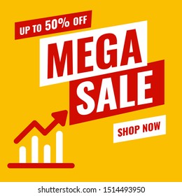 Banner Mega sale, Special Offer - Modern design -  vector - illustration