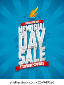 Banner for Memorial day sale, storewide savings.