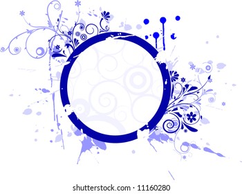 banner for messages with flower ornaments