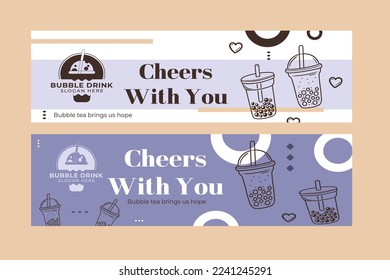 Banner milk tea background poster