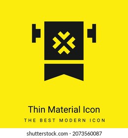 Banner minimal bright yellow material icon