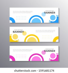Banner with minimal design, cool geometric business memphis background, Applicable for Banners, Header, Footer, Advertising template