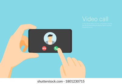 A banner from the mobile call screen. Smartphone banner with call screen.