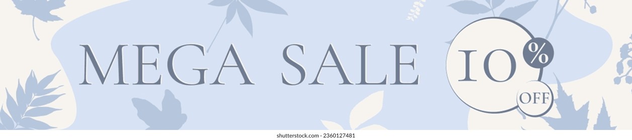 Banner modern minimal set abstract template with pastel-colored stains, super sale 10% off
