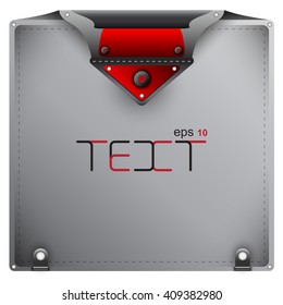 Banner in a modern style black and white or metal.