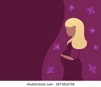 The banner of motherhood. Vector illustration.