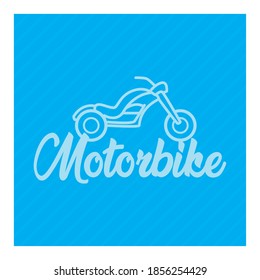 banner with motorcycle on blue background vector illustration design