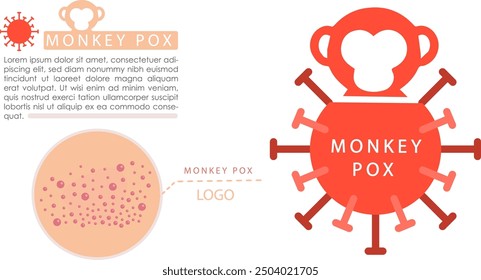 Banner MPOX Logo Landing page monkey pox with man virus