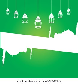 banner mubarak green gradation