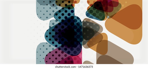 Banner with multicolored mosaic triangle geometric design on white background. Abstract texture. Vector illustration design template. Geometric art pattern background.