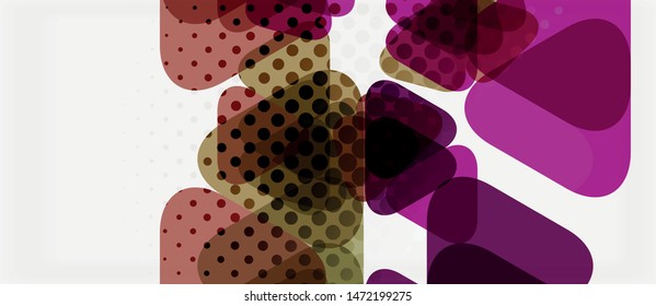 Banner mit mehrfarbigem Mosaikdreieck, geometrisches Design auf weißem Hintergrund. Abstrakte Textur. Design-Vorlage für Vektorgrafiken. Geometrisches Kunstmuster, Hintergrund.