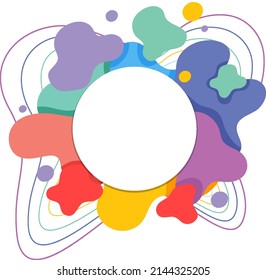 Banner music notes colourful on white background illustration