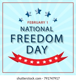 Banner of the National Day of Freedom of America. Vector
creative banner or postcard of the national day of freedom in the US with a map of America