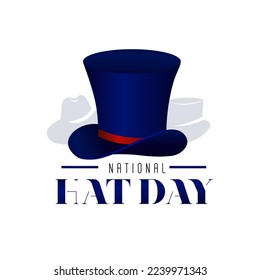 Banner for National Hat Day on white background