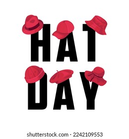 Banner for National Hat Day on white background