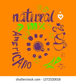 Banner for natural  drink, restaurant, coffee store, natural products, farm fresh food, e-commerce, coffee product promotion