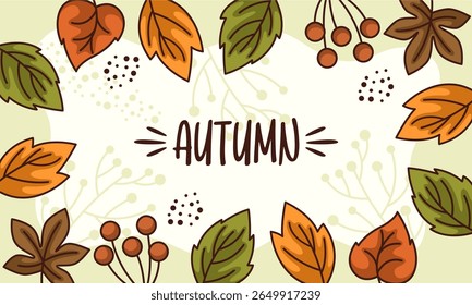 Banner nature floral background with copy space for text