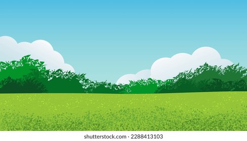 Banner with nature landscape. Eco vector background. 