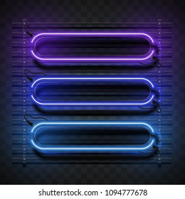 diseño de neón en banner