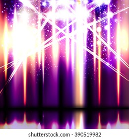 banner neon light stage easy editable