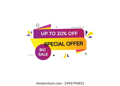    banner, new, discount, up to, 20  percent off, super offer, template. sticker final sale,  poster. special, offer, animation 
