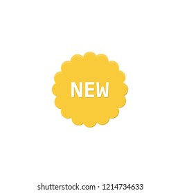 Banner New. Vector icon illustration flat design