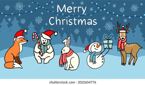 banner new year animals vector