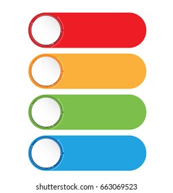 banner number options template. Can be used for work flow layout, diagram, business step options, banner. Vector design.