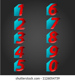 banner Number template Vector illustration