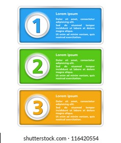 Banner with number templates, vector eps10 illustration